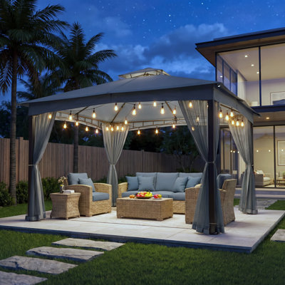 13 pi. L 11 pi. X P 11 pi. D Pavillon de jardin Olefin® Premium