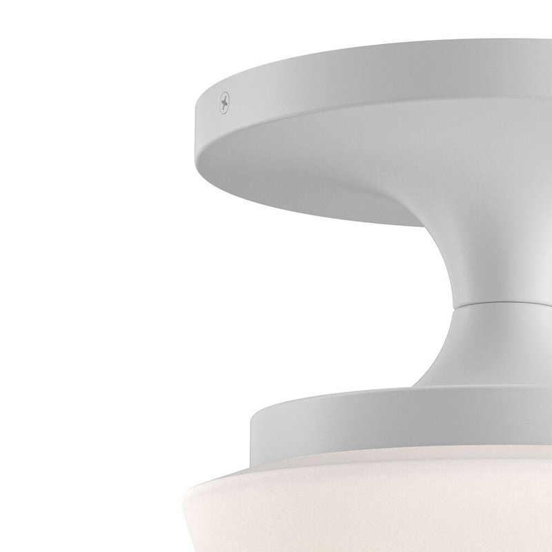 Hinkley Knox Semi-Flush Mount Schoolhouse Style Ceiling Light, Chalk White