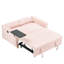 Velours côtelé rose à double fonction avec conception à tirer, table mobile pour le divertissement, ordinateur portable à