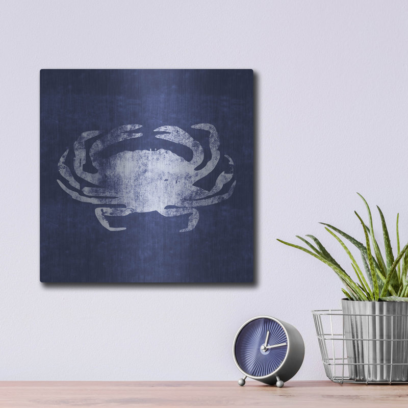 «Indigo Crab» par Linda Woods, H 12 po x l 12 po