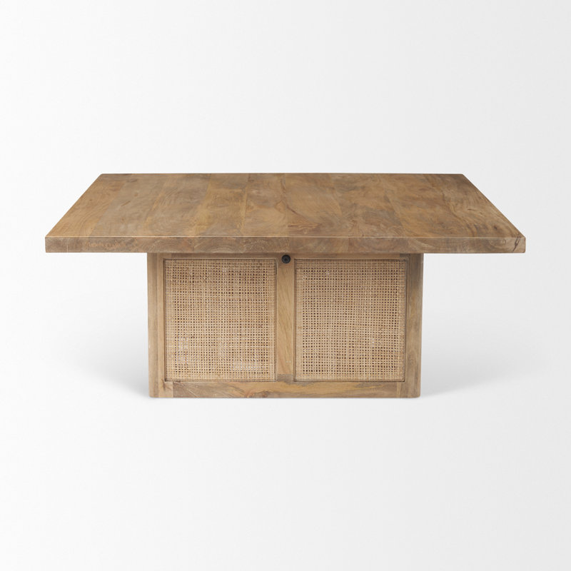 Solid Wood Coffee Table, Light Brown