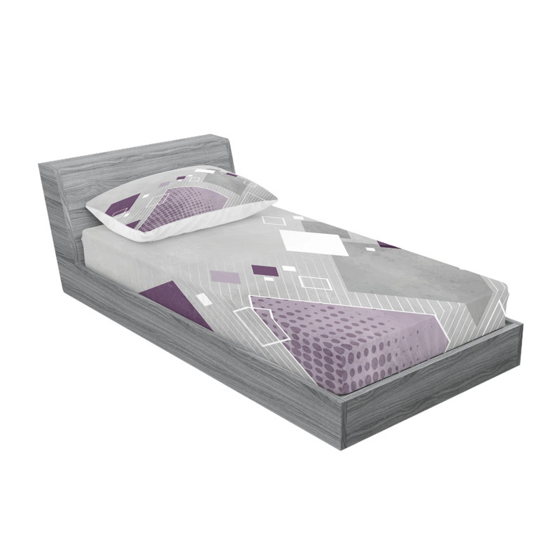 Ensemble de drap-housse et taies décoratives Ambesonne, Ensemble de draps pour lit simple + 1 drap-housse 