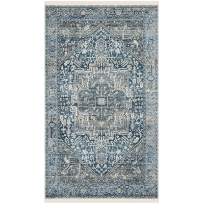 Tapis bleu persan rétro Egremont