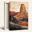 «Layered Rock Formation in Earth Tones», art mural sur toile de style collage-133061457