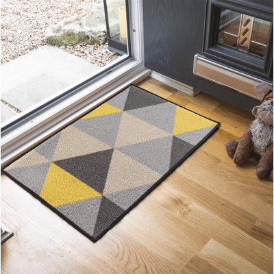 Yeprad Non-Slip Geometric Indoor Doormat