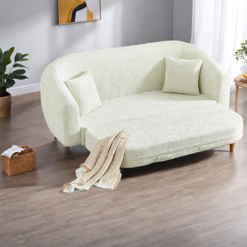 Canapés convertibles à compression, canapé-lit moderne en chenille de 87 pouces