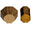 Ensemble de deux tables basses, table basse et salon de 31,5 po en bois d'hévéa naturel (ensemble de deux pièces)-2077311686