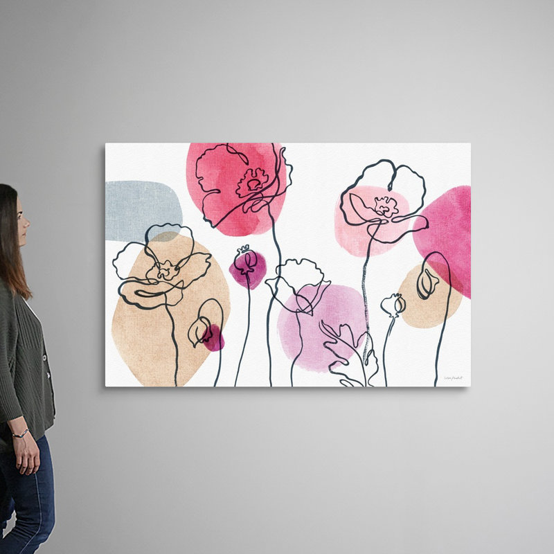 «Think Pink 01» par Lisa Audit - reproduction d'art, Toile tendue, H 40 po x l 60 po x P 1,25 po