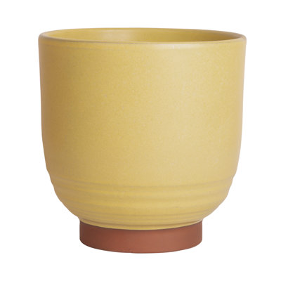 7.5"D Yellow Terracotta Planter