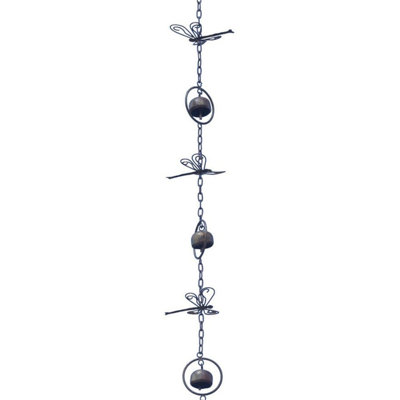 Steave Weather Resistant Metal Insects Rain Chain