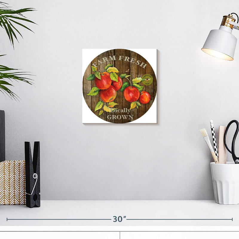 Plaque murale Khylige Farm Fresh Apples I, H 10 po x l 10 po