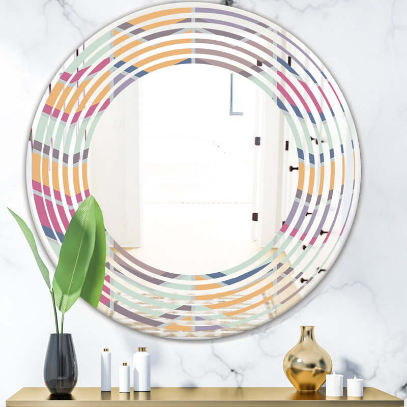 Miroir mural Wave, H 31,5 po x l po, Conception abstraite de vagues