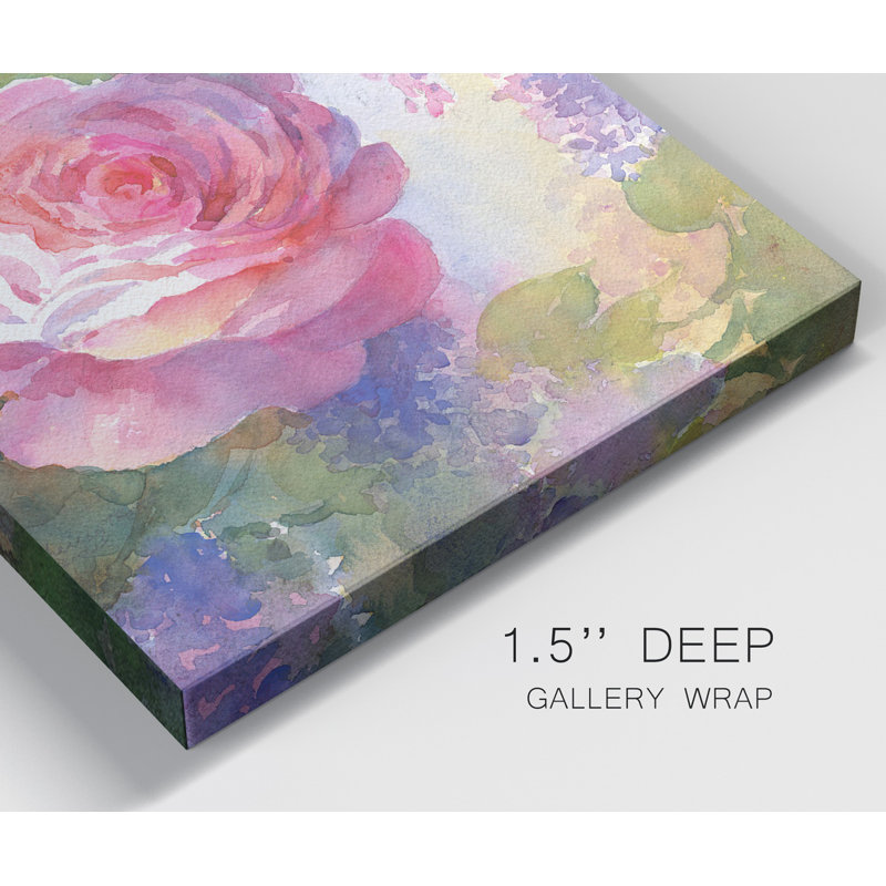 «Margot's Rose I», ensemble de 2 reproductions d'art sur toile tendue, H 16 po x l 32 po x P 1 po