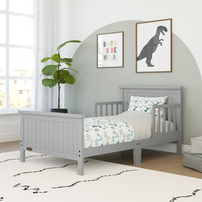 Bailey Toddler Bed with Guardrails, Pebble Gray