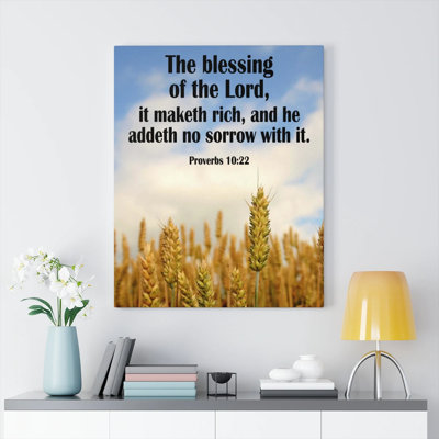 The Blessing Of The Lord - Wrapped Canvas Print