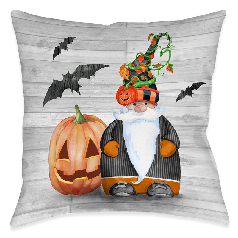 Pumpkin Patch Gnome Reversible Throw Pillow