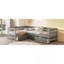 Lit plateforme simple en forme de L avec trois tiroirs de rangement-118098516