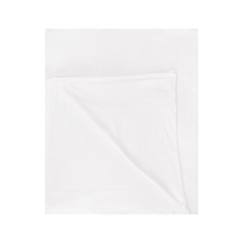 Drap 100% coton jersey plat seulement - très doux - ajustement facile - confortable, Drap plat de taille double, Blanc