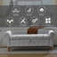 Banc de rangement capitonné à boutons de 62 po pour la chambre à coucher 62 po, repose-pieds en lin et banc de fenêtre