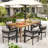Salvador Patio 7-Piece Modern Aluminum Dining Set-110089488