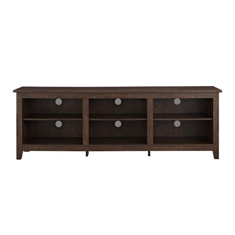 Sunbury Open Storage TV Stand, Dark Walnut, 70"