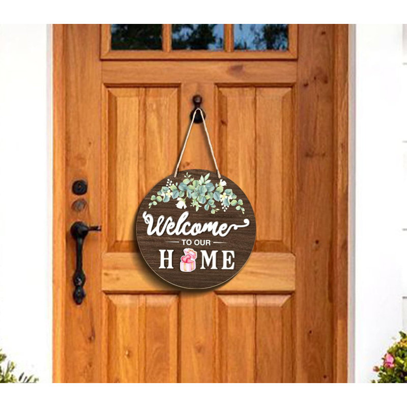 12" Rustic Valentine's Day Interchangeable Welcome Wreath Sign, All Season Front Door Porch Decor