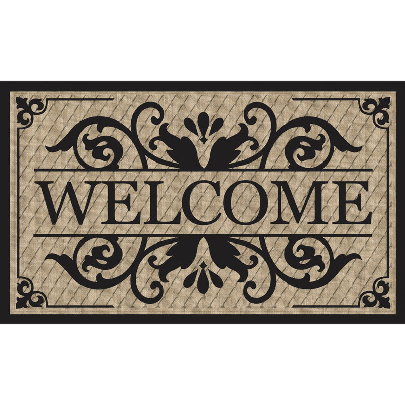 Tapis de porte d’intérieur anti-dérapant 30 x 18 en relief cambridge welcome Stanback