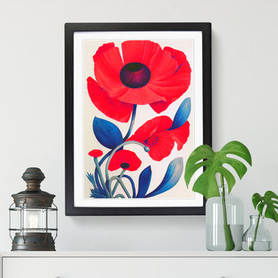 Poppy Flower Design - Picture Frame Print