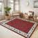 Farmhouse Floral Rug Washable Area Rug Non Slip, Soft Non Shedding Indoor Carpets, Low Pile Thin Foldable Printed Floor Mats, Bordered Carpet for Living Room Nursery Bedroom