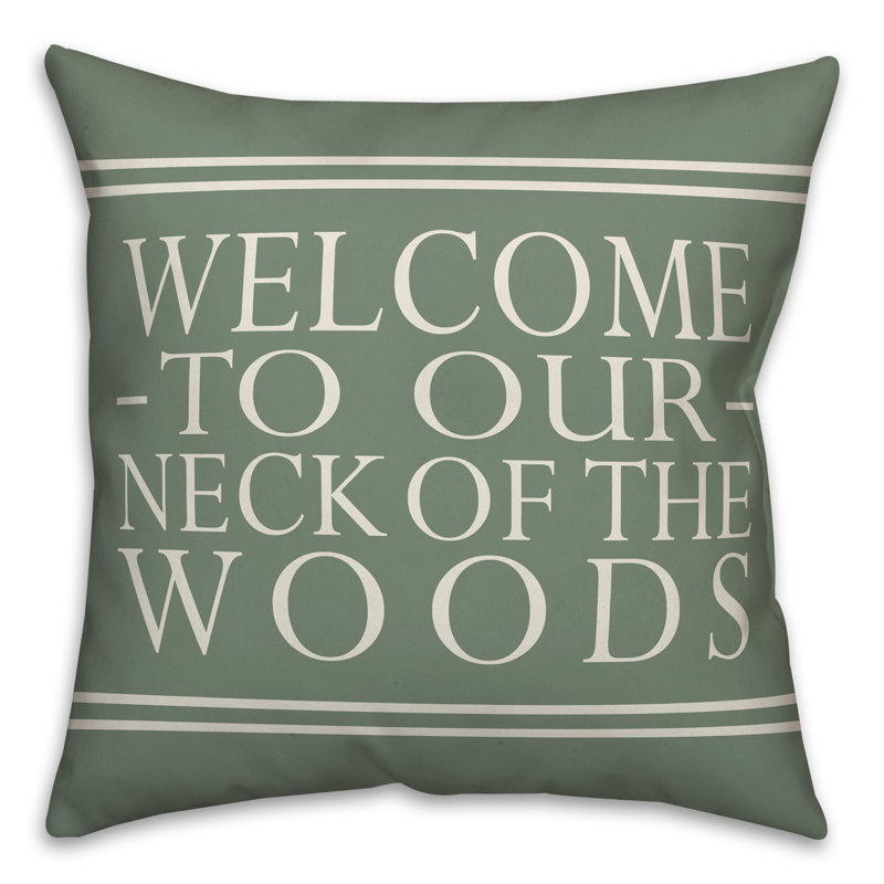 Outdoor Reversible Throw Pillow, Green