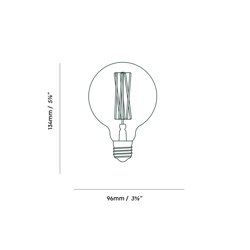 Elva E26 Tinted LED Bulb, Globe