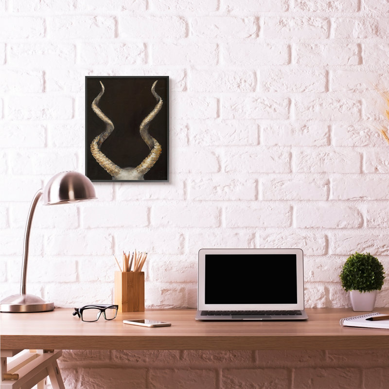 « chèvre cornes shadow black gold animal » par tiers, reproduction d’art murale, H 20 po x l 16 po x P 1,5 po