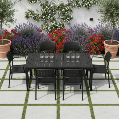 6 - Person Patio Dining Set Rectangular Table