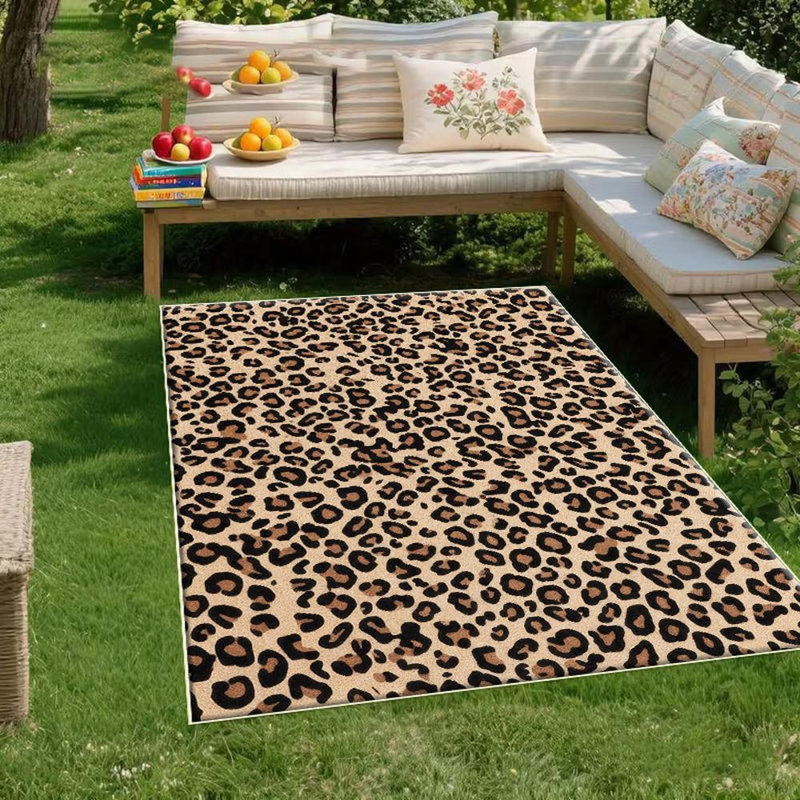Leopard Print Area Rug, Soft And Lightweight, Suitable For All Seasons, Easy To Maintain And Easy To Clean, Machine Washable Carpet Floor Mat, Suitable For Living Room, Bedroom, Dining Room, Hallway, Balcony, Room Decor, Home Decor, Outdoor Decor