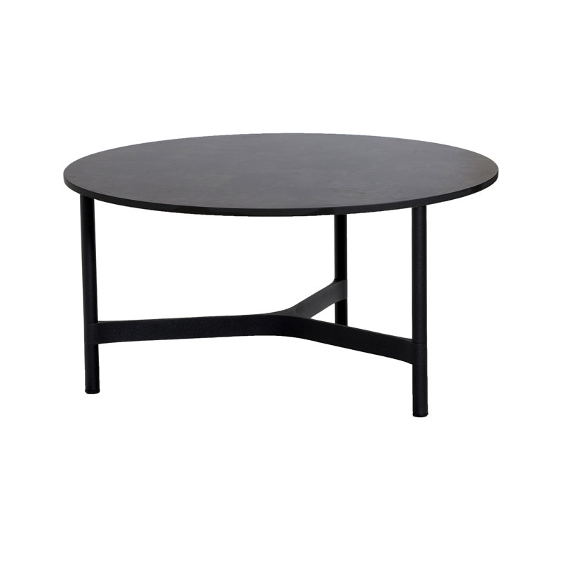 Round Outdoor Coffee Table , 35.5 " W 35.5 " D, Lava Gray