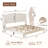  King Size French Retro Wingback Bed Frame, Teddy Fabric Upholstered, Sturdy Slat Support, No Box Spring Needed, Easy Assembly, Beige-1469637850-1469637851