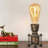 Industrial Edison Table Lamp with Vintage Metal Pipe Base, Rustic Loft Desk Lamp for Bedroom, Nightstand, Coffee Bar and Living Room-632037590