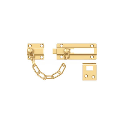 Deltana CDG35CR003 Door Guard, Chain / Doorbolt in PVD Polished Brass