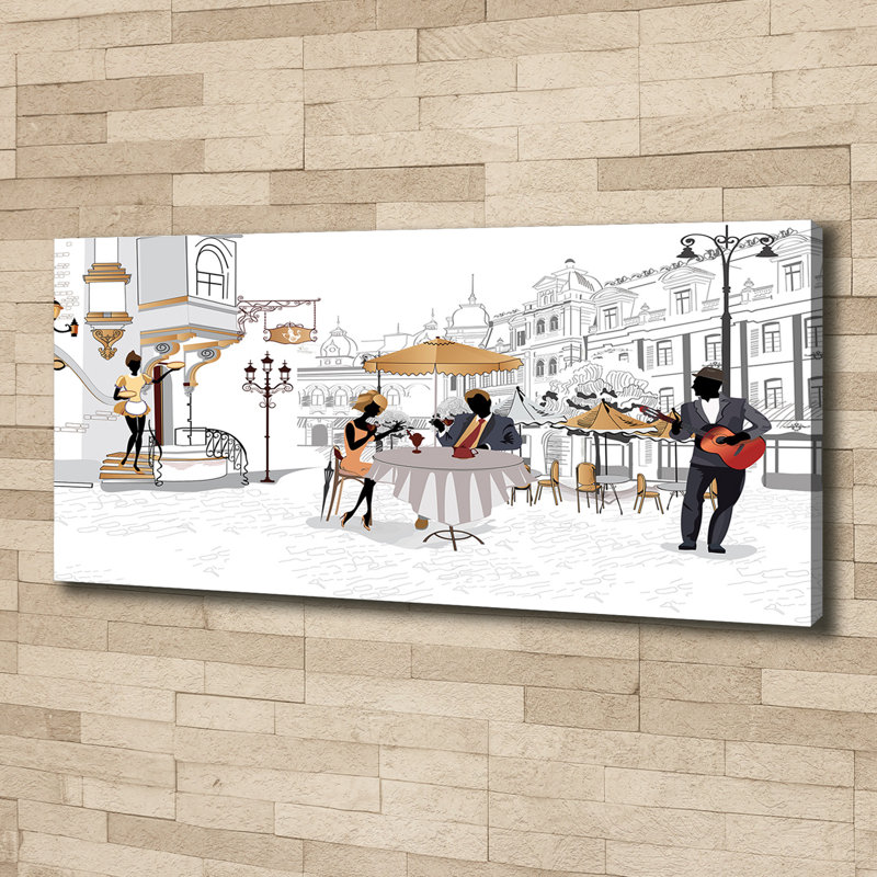 Café - Wrapped Canvas Print