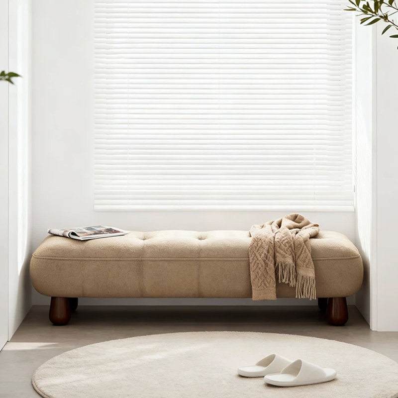 Banc rembourré Modern, H 15,75 po x l 47,24 po x P 17,72 po