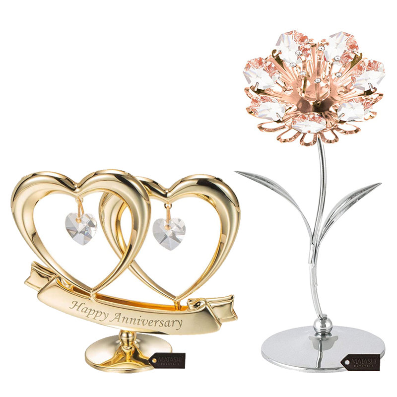 Figurines & Sculptures, Gold/Clear