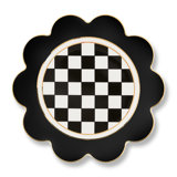 Black Petal Dinner Plate