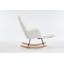 Chaise berçante rembourrée avec coussin et repose-pieds, fauteuil d'appoint moderne-79604586