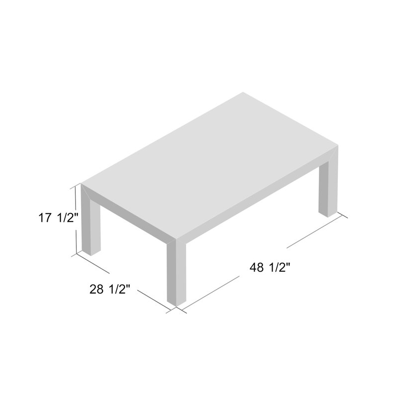 Parsons Coffee Table, Navy Blue