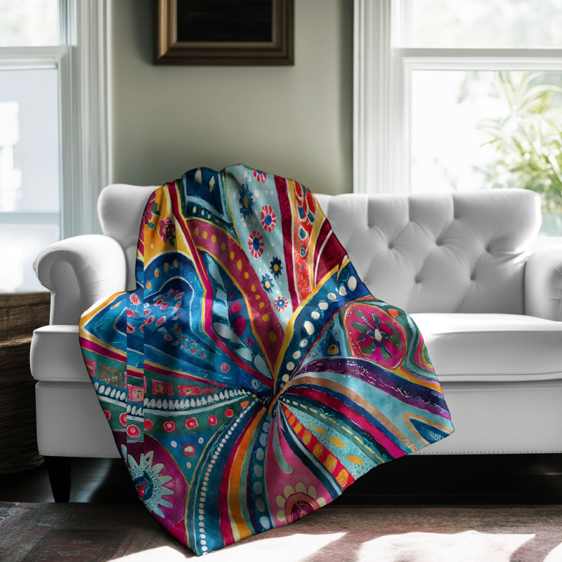 Jeté Rainbow Rhythm Radiance, L 60 po x L 80 po