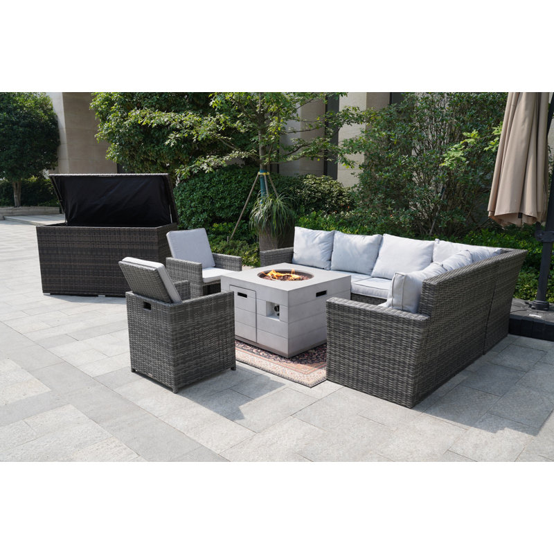 7 - Person Patio Conversation Set with Cushions