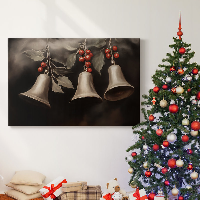 Art des Fêtes de Noël - Toile tendue avec châssis - Série 3-CLVII, H 12 po x l 18 po