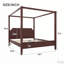 Lit plateforme à baldaquin en bois avec tête de lit et pieds de support-1396432725-1396432731