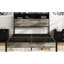 Structure de lit classique classique en gris antique, fabrication en métal et en bois, rangement, 2 ports, pas de bruit, assemblage rapide, support de matelas sans plateforme avec sommier en bois et gris, gris-266522047