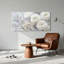 Fleurs blanches, art mural sur toile, ensemble de 1-129281135-129281134